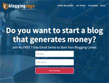Tablet Screenshot of bloggingcage.com